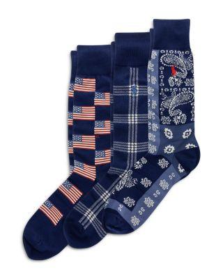 Flag Socks 3 Pair Gift Set by POLO RALPH LAUREN