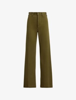Flared High-Rise Stretch-Cotton Trousers by POLO RALPH LAUREN