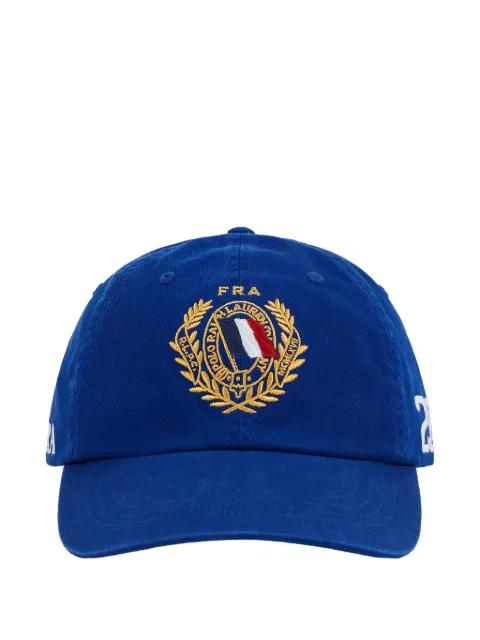 France crest-embroidered baseball cap by POLO RALPH LAUREN