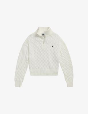 Funnel-Neck Cable-Knit Cotton Jumper by POLO RALPH LAUREN
