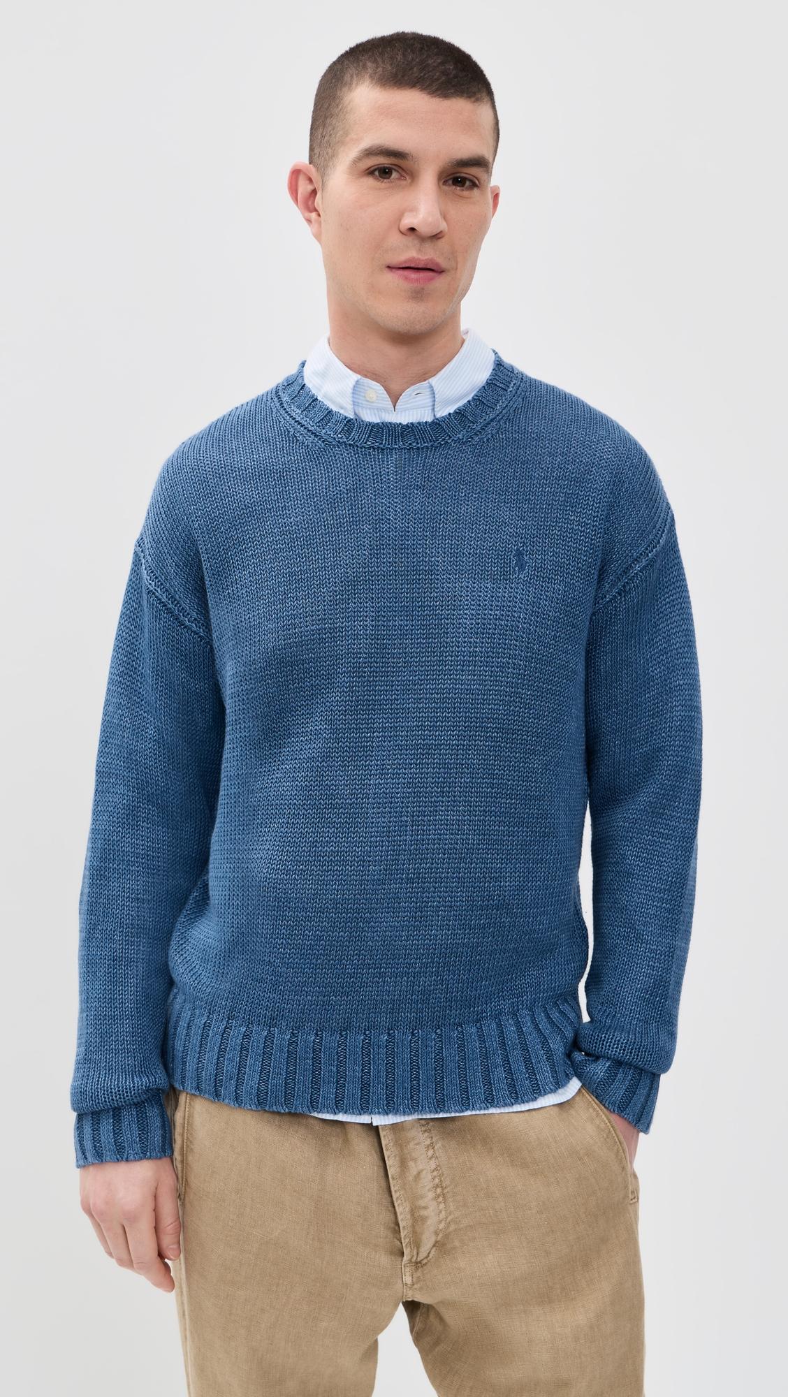 Garment Dyed Jersey Linen Rollneck Sweater by POLO RALPH LAUREN