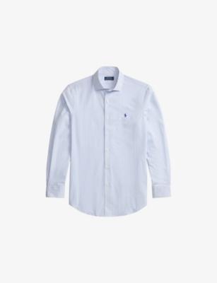 Gingham Brand-Embroidered Stretch-Cotton Shirt by POLO RALPH LAUREN