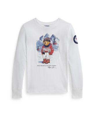 Girls' 7-16 Team USA Polo Bear Cotton Tee by POLO RALPH LAUREN Girls' 7-16 Team USA Polo Bear Cotton Tee by POLO RALPH LAUREN