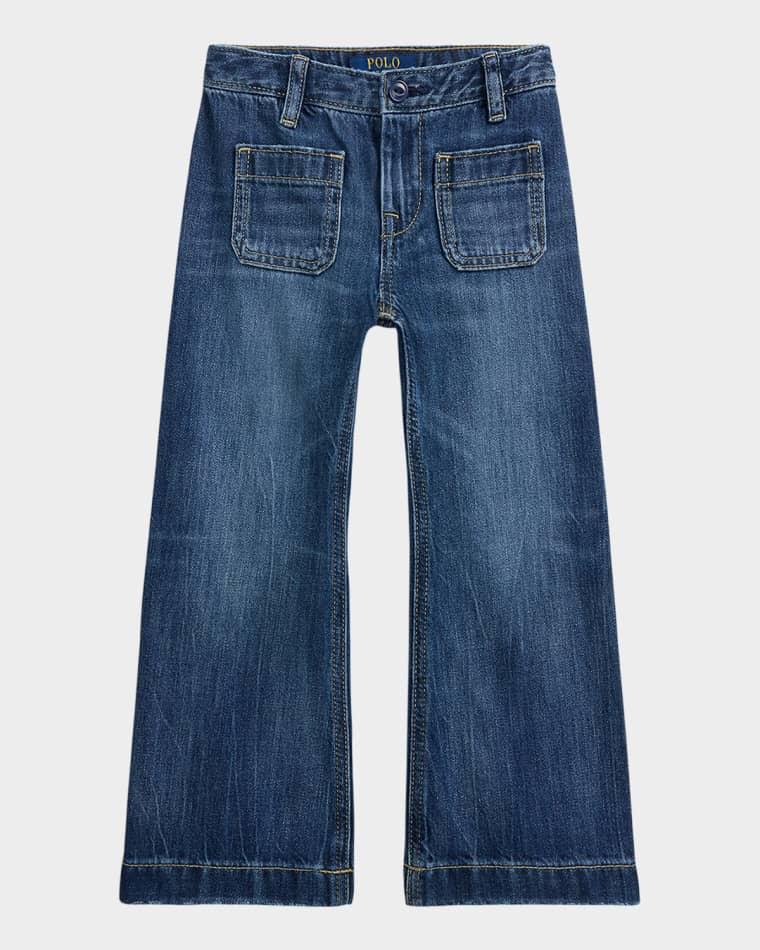 Girl's Girl's Sailor Wide-Leg Denim Jeans, Size 3-6X by POLO RALPH LAUREN