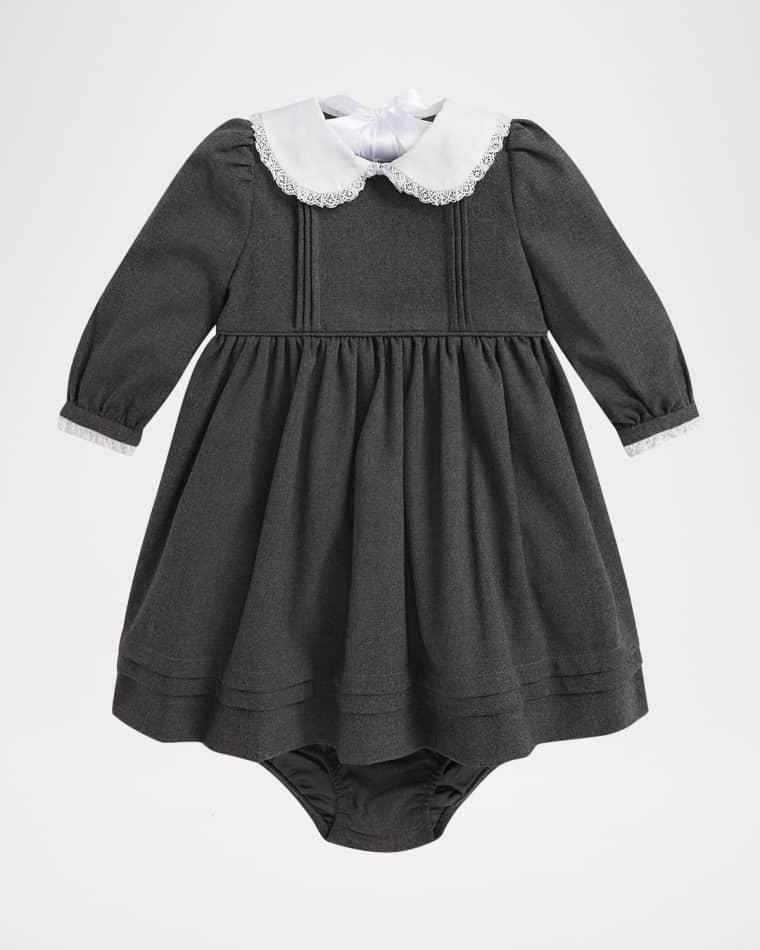 Girl's Peter Pan-Collared Babydoll Dress, Size 9M-24M by POLO RALPH LAUREN