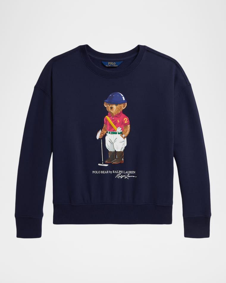 Girl's Polo Bear Fleece Boxy Sweatshirt, Size S-XL by POLO RALPH LAUREN