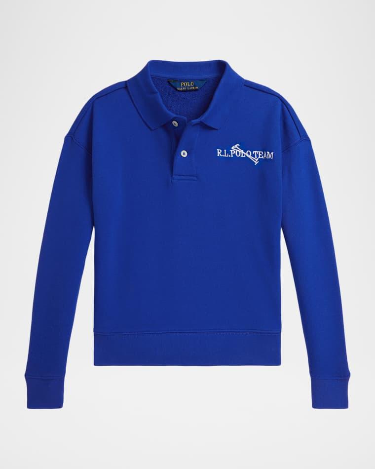 Girl's Polo Team Terry Polo Sweatshirt, Size S-XL by POLO RALPH LAUREN