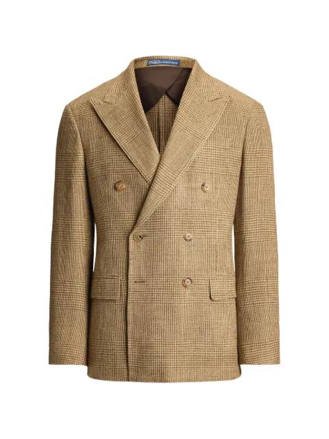 Glen plaid double-breasted blazer by POLO RALPH LAUREN