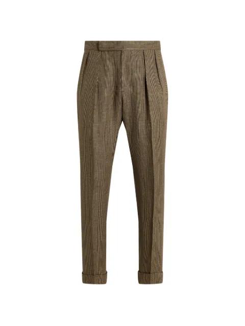 Glen-plaid pleated trousers by POLO RALPH LAUREN