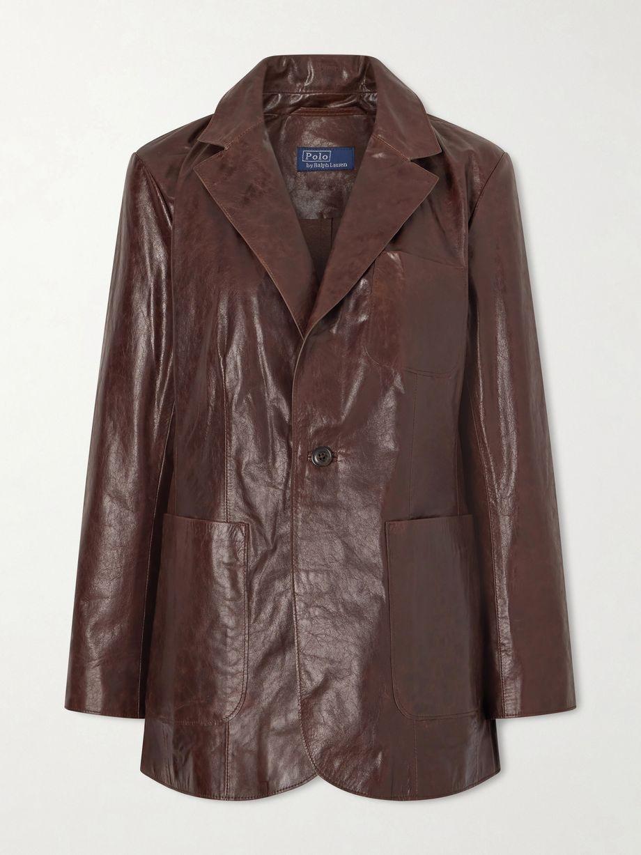 Glossed-leather blazer by POLO RALPH LAUREN