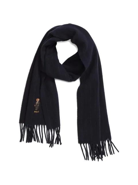 Holiday Polo Bear striped scarf by POLO RALPH LAUREN