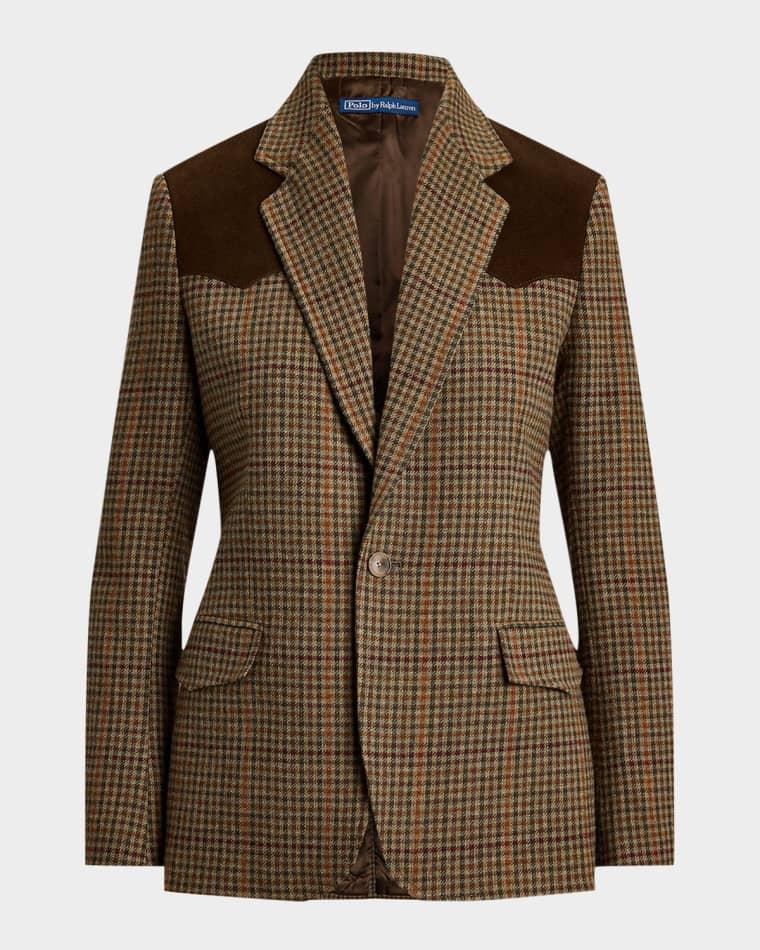 Houndstooth Merino Wool Tweed Blazer by POLO RALPH LAUREN
