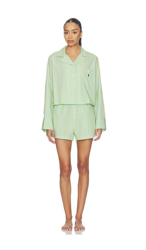 Polo Ralph Lauren Intimates Crop & Boxer Pajama Set in Green by POLO RALPH LAUREN INTIMATES