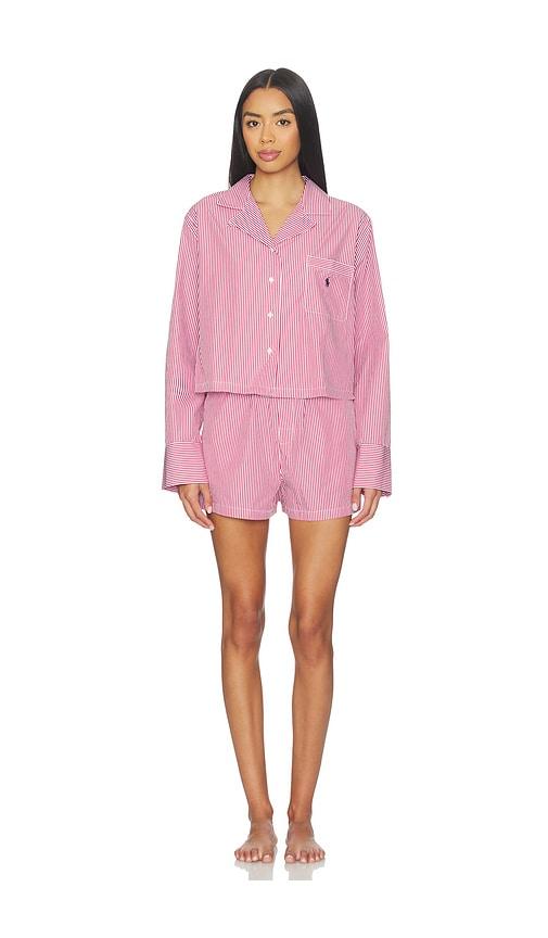 Polo Ralph Lauren Intimates Crop & Boxer Pj Set in Red by POLO RALPH LAUREN INTIMATES Polo Ralph Lauren Intimates Crop & Boxer Pj Set in Red by POLO RALPH LAUREN INTIMATES