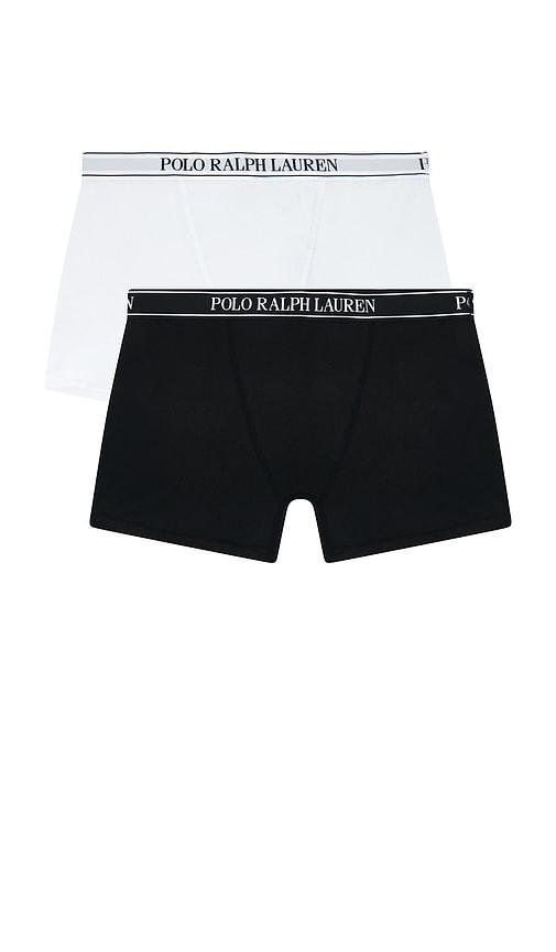Polo Ralph Lauren Intimates Essentials Boxer 2 Pack in White,Black by POLO RALPH LAUREN INTIMATES
