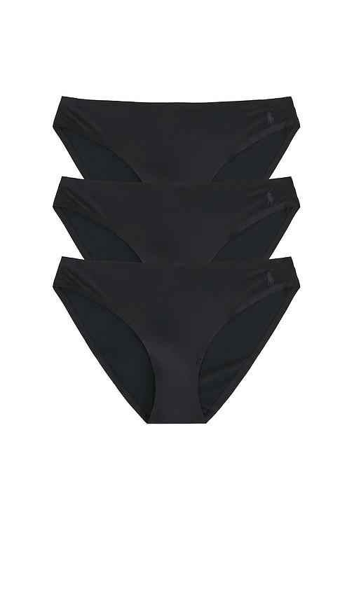 Polo Ralph Lauren Intimates Micro Bikini 3 Pack in Black by POLO RALPH LAUREN INTIMATES