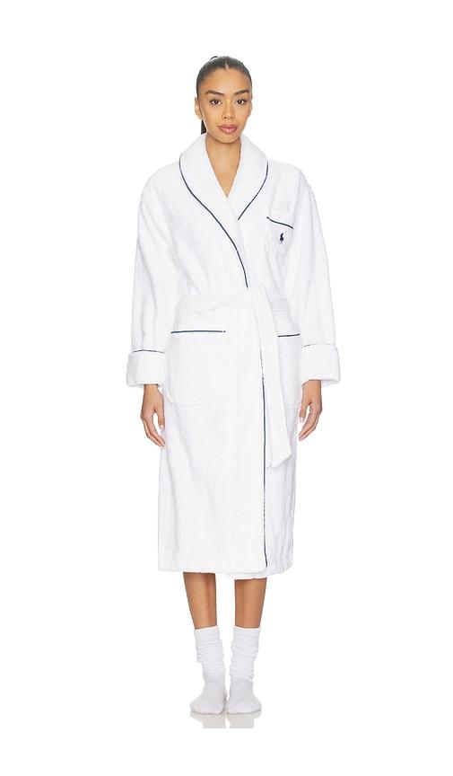 Polo Ralph Lauren Intimates Polo Essentials Robe in White by POLO RALPH LAUREN INTIMATES