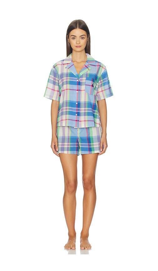 Polo Ralph Lauren Intimates Polo Ralph Lauren Polo Sleep Short Sleeve Pajama Set in Blue,Purple by POLO RALPH LAUREN INTIMATES