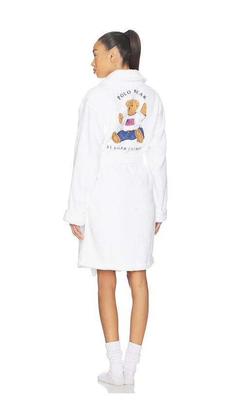 Polo Ralph Lauren Intimates Short Bear Robe in White by POLO RALPH LAUREN INTIMATES