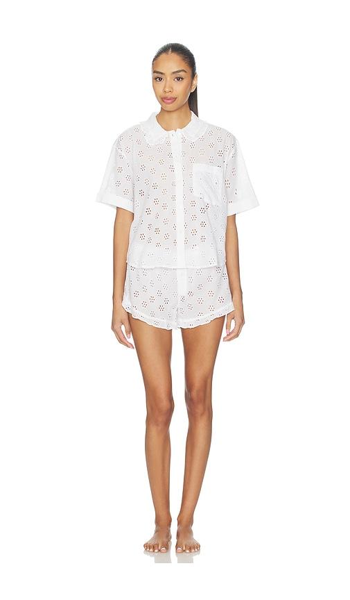 Polo Ralph Lauren Intimates Short Sleeve Short Pajama Set in Ivory by POLO RALPH LAUREN INTIMATES