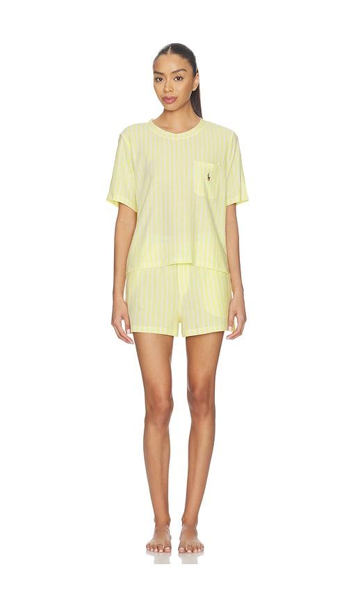 Polo Ralph Lauren Intimates Short Sleeve Short Set in Yellow by POLO RALPH LAUREN INTIMATES