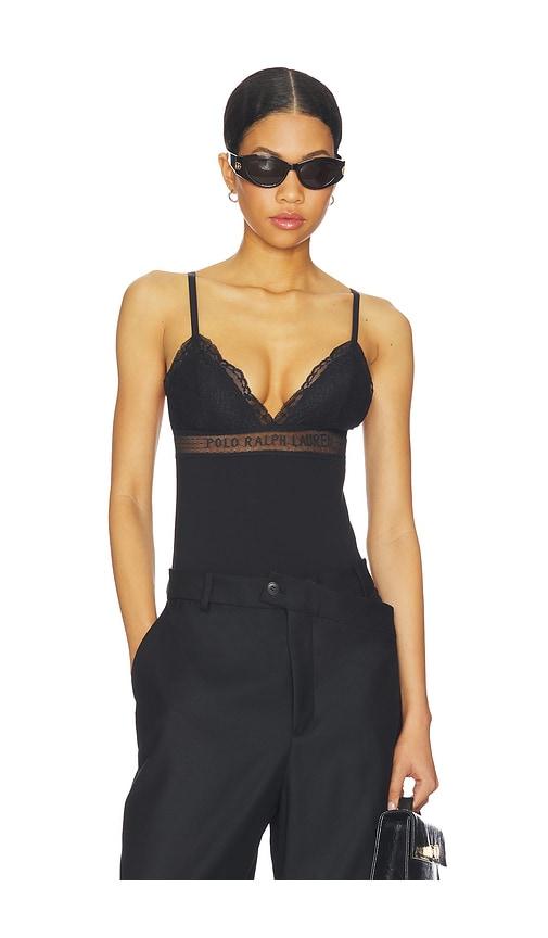 Polo Ralph Lauren Intimates Triangle Bodysuit in Black by POLO RALPH LAUREN INTIMATES