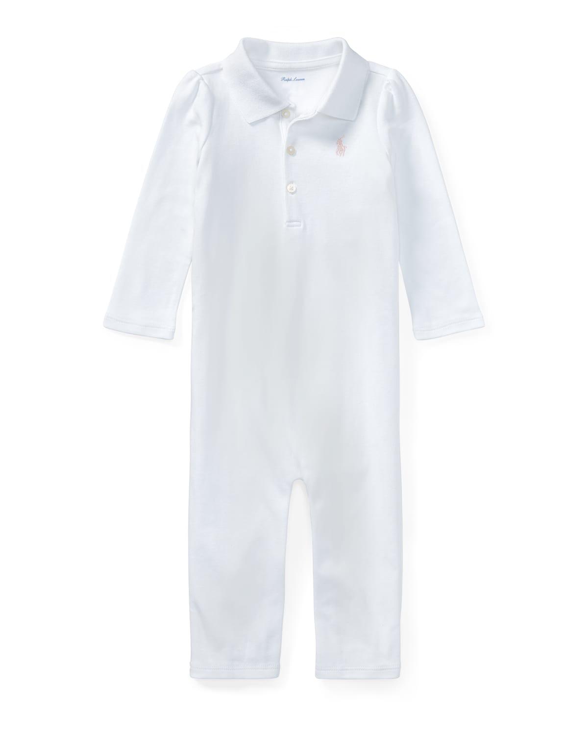 Interlock Polo Coverall, Size 3-12 Months by POLO RALPH LAUREN