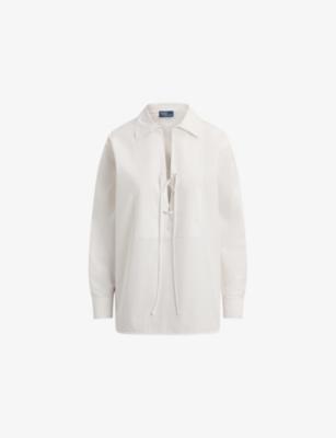 Lace-Up Relaxed-Fit Cotton Shirt by POLO RALPH LAUREN