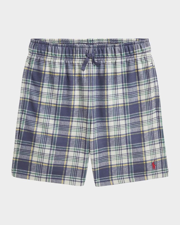 Little Boy's & Boy's Plaid French Terry Short by POLO RALPH LAUREN