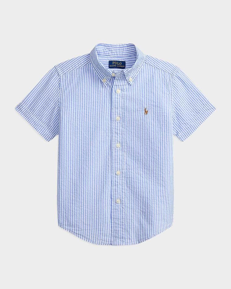 Little Boy's & Boy's Striped Cotton Seersucker Shirt by POLO RALPH LAUREN