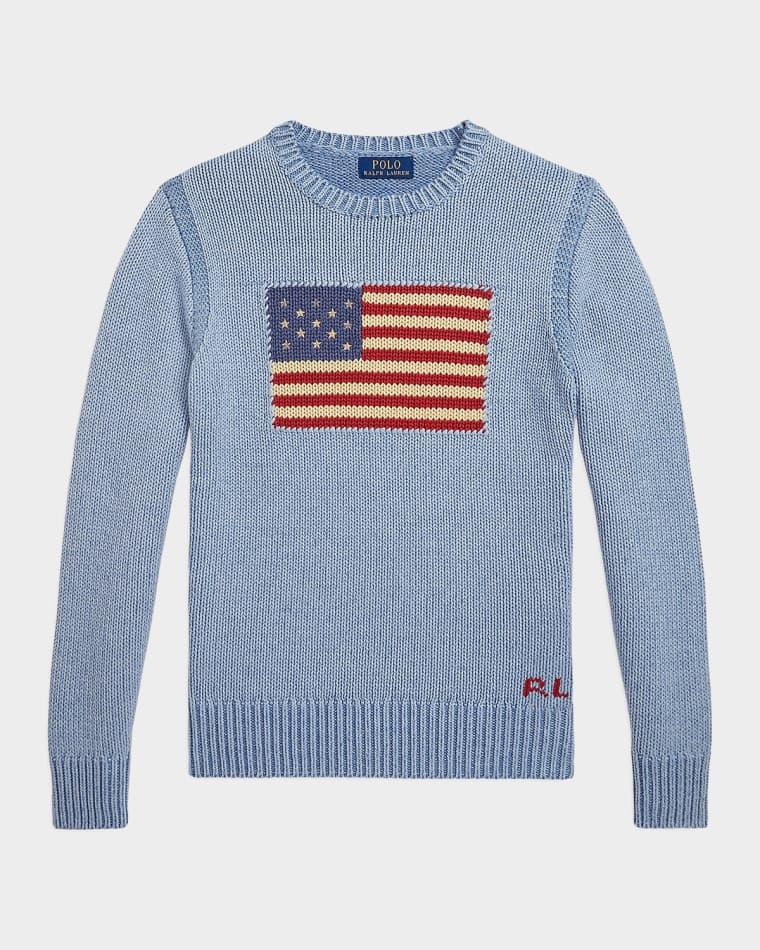 Little Boy's & Boy's The Iconic Flag Sweater by POLO RALPH LAUREN