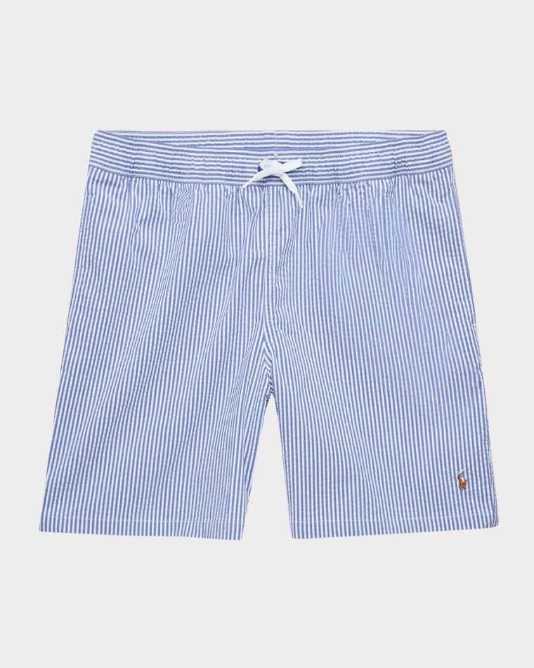 Little Boy's & Boy's Traveler Stretch Seersucker Swim Trunk by POLO RALPH LAUREN