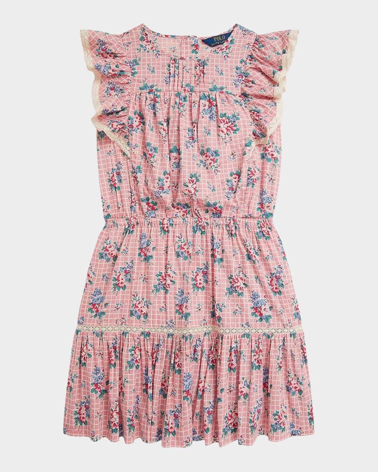 Little Girl's & Girl's Floral Slub Cotton Top & Skirt by POLO RALPH LAUREN