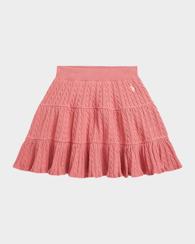 Little Girl's & Girl's Mini-Cable Tiered Cotton Skirt by POLO RALPH LAUREN