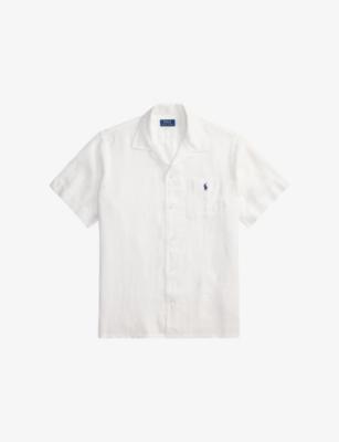 Logo-Embroidered Camp-Collar Linen Shirt by POLO RALPH LAUREN