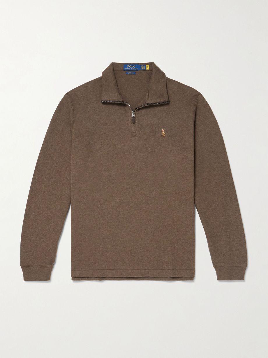 Logo-Embroidered Cotton Half-Zip Sweater by POLO RALPH LAUREN