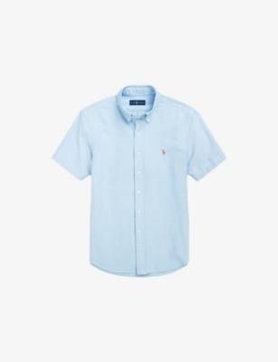 Logo-Embroidered Custom-Fit Cotton Oxford Shirt by POLO RALPH LAUREN