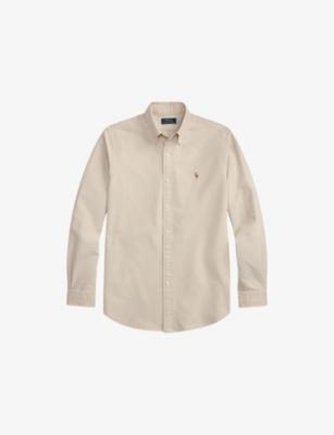 Logo-Embroidered Custom-Fit Cotton Oxford Shirt by POLO RALPH LAUREN