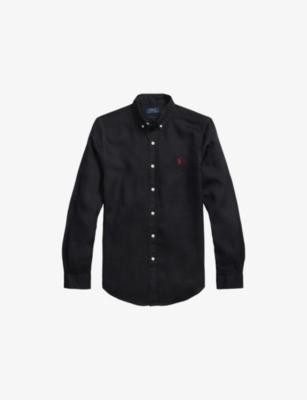 Logo-Embroidered Custom-Fit Linen Shirt by POLO RALPH LAUREN