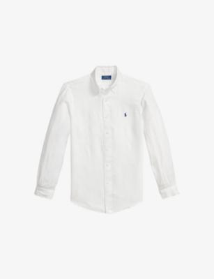 Logo-Embroidered Custom-Fit Linen Shirt by POLO RALPH LAUREN