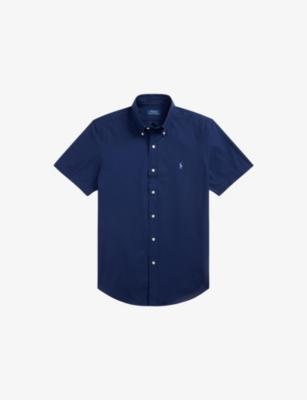 Logo-Embroidered Custom-Fit Stretch-Cotton Shirt by POLO RALPH LAUREN