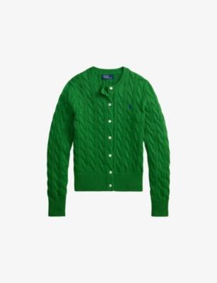 Logo-Embroidered Long-Sleeve Cotton Cardigan by POLO RALPH LAUREN