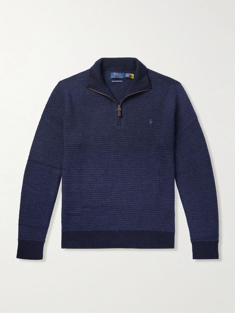 Logo-Embroidered Merino Wool Half-Zip Sweater by POLO RALPH LAUREN Logo-Embroidered Merino Wool Half-Zip Sweater by POLO RALPH LAUREN