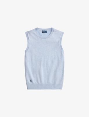 Logo-Embroidered Sleeveless Cotton-Blend Jumper by POLO RALPH LAUREN