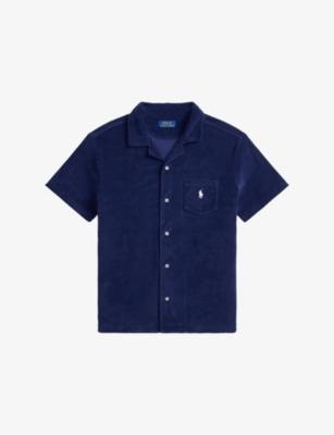 Logo-Embroidered Terry-Textured Cotton-Blend Shirt by POLO RALPH LAUREN