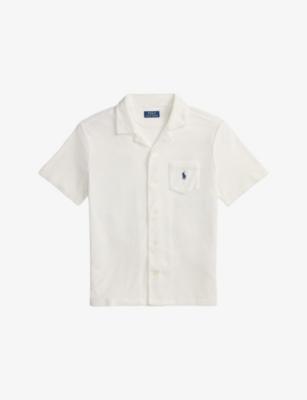 Logo-Embroidered Terry-Textured Cotton-Blend Shirt by POLO RALPH LAUREN