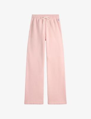 Logo-Embroidered Wide-Leg Mid-Rise Cotton-Blend Jogging Bottoms by POLO RALPH LAUREN