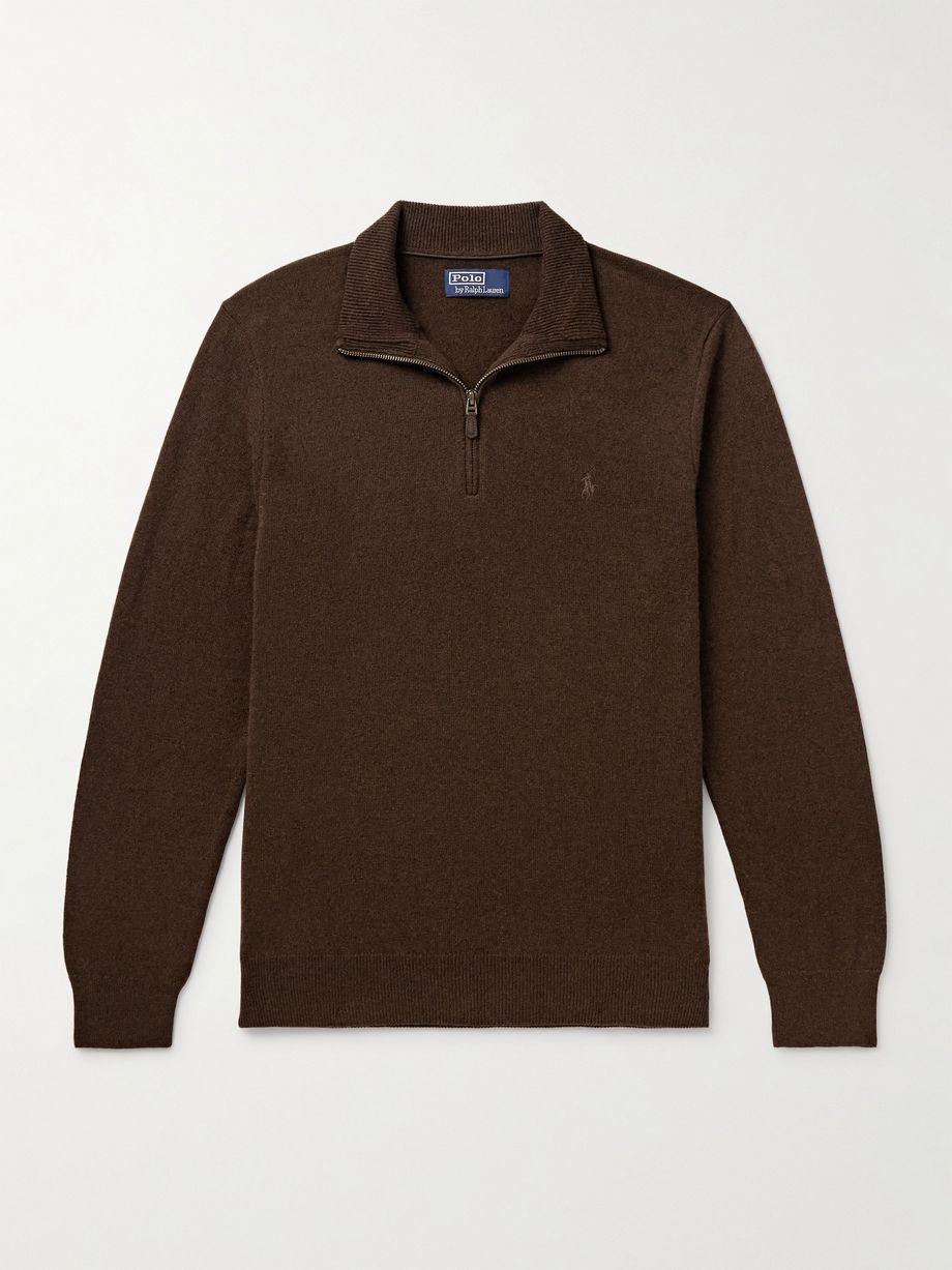 Logo-Embroidered Wool Half-Zip Sweater by POLO RALPH LAUREN