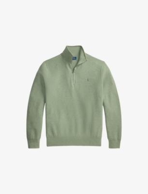 Logo-Embroidered Zip-Up Cotton Sweater by POLO RALPH LAUREN