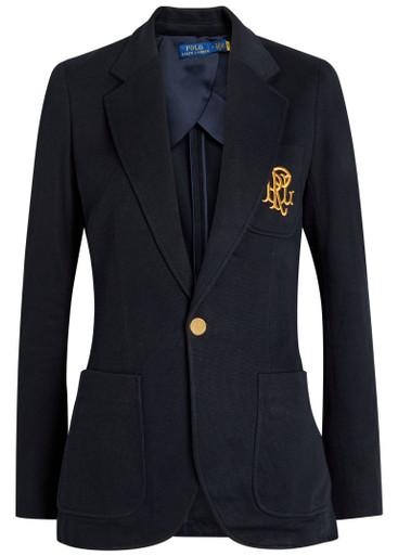 Logo-embroidered cotton-blend blazer by POLO RALPH LAUREN